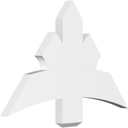 Davenport Architectural Grade PVC Gable Bracket, 36W X 22 1/2H X 2D X 6F, 15/12 Pitch